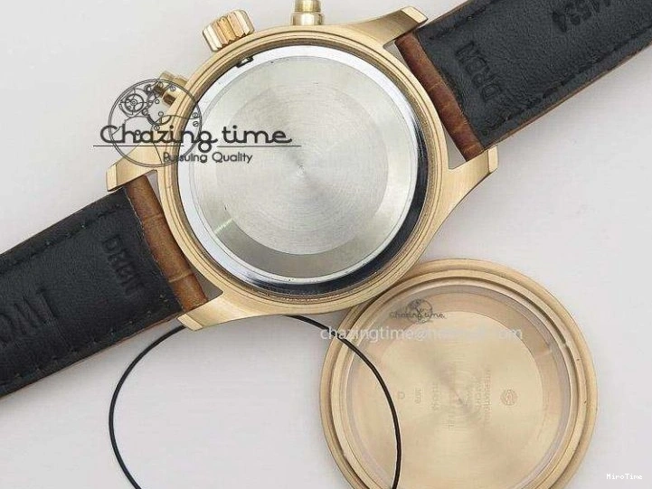 MIROTIME 0512 Youthful Pilot Chrono RG 3878 Gray Dial on Light Brown Leather Strap A 7394